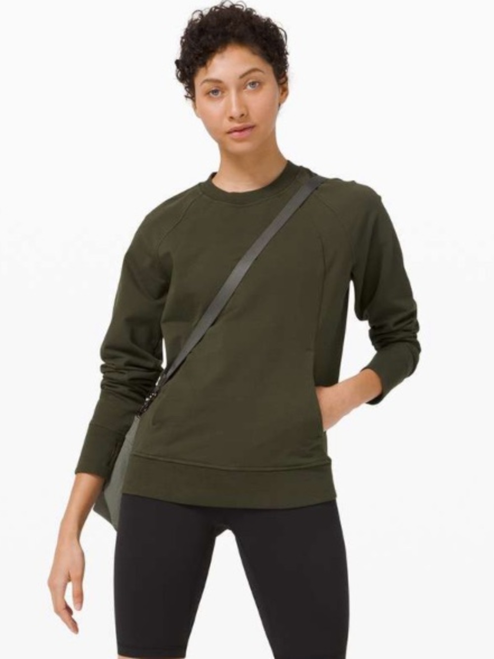 lululemon Scuba Crew Sweatshirt size 6 Olive
